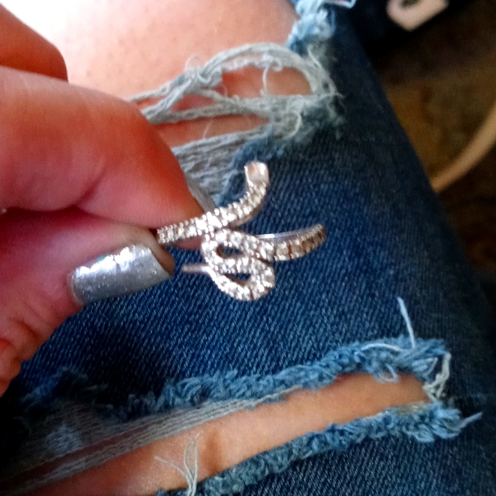 Sterling silver snake ring